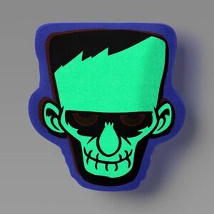 Glow in the‎ Dark Monster Throw Pillow Hyde & EEK Plush Novelty Halloween 14x12